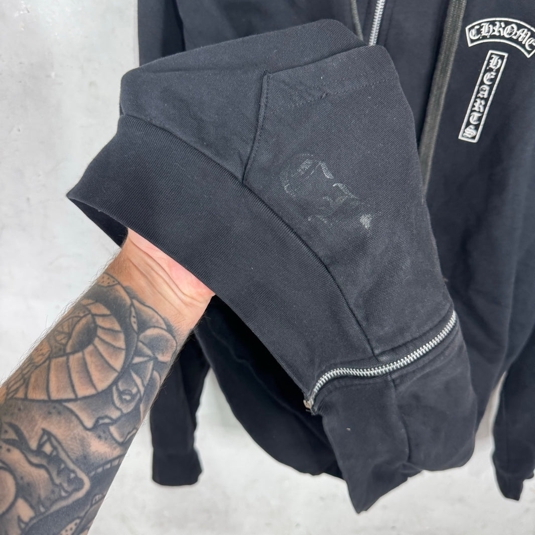 Chrome Hearts Black T-Bar Zip Hoodie