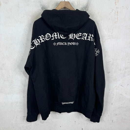 Chrome Hearts Black T-Bar Zip Hoodie