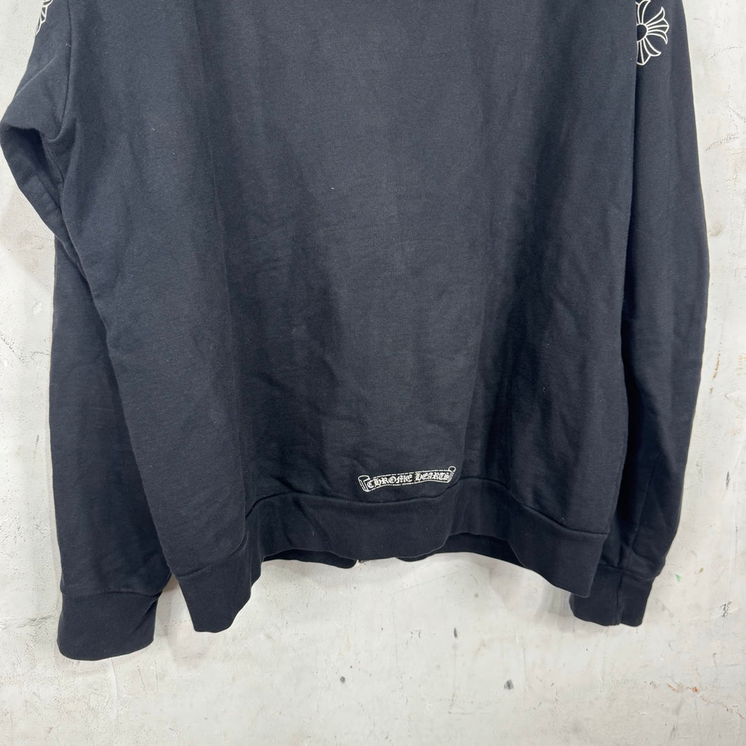 Chrome Hearts Black T-Bar Zip Hoodie
