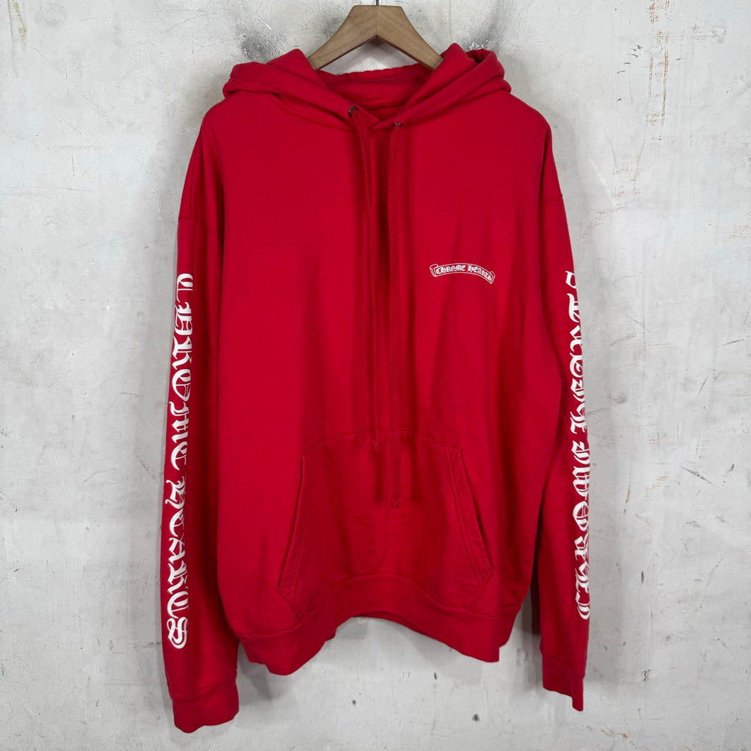 Chrome Hearts Red Scroll Hoodie
