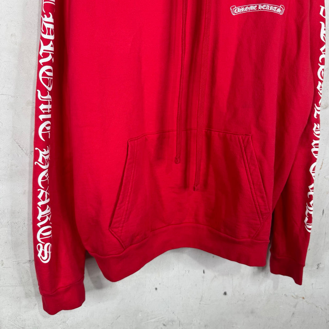 Chrome Hearts Red Scroll Hoodie