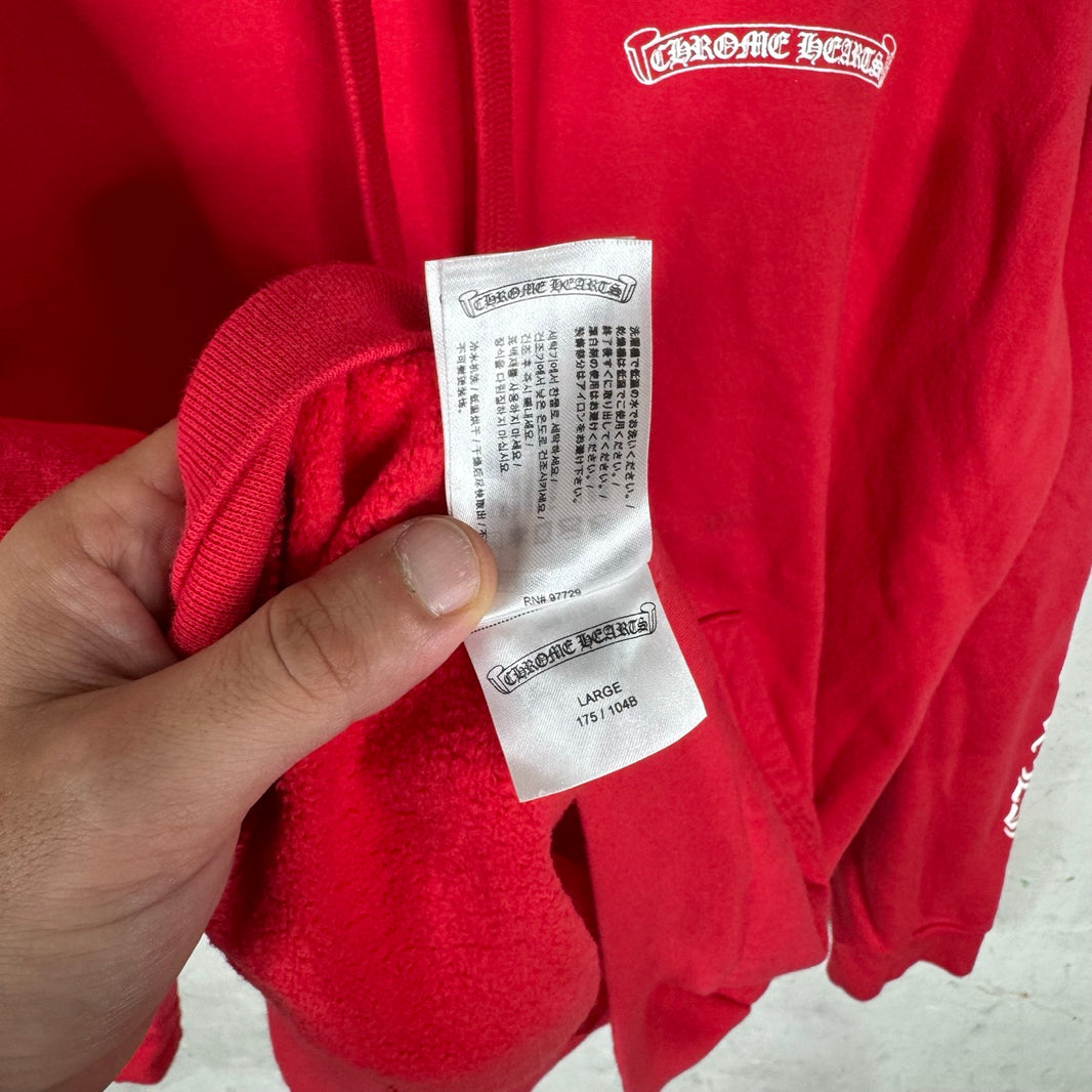 Chrome Hearts Red Scroll Hoodie