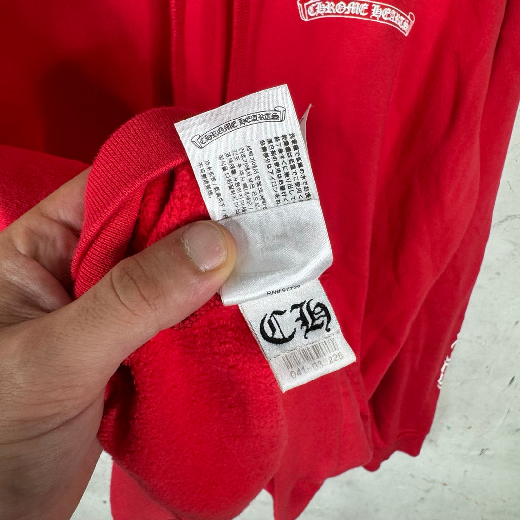 Chrome Hearts Red Scroll Hoodie