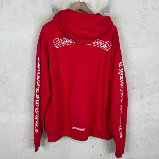 Chrome Hearts Red Scroll Hoodie