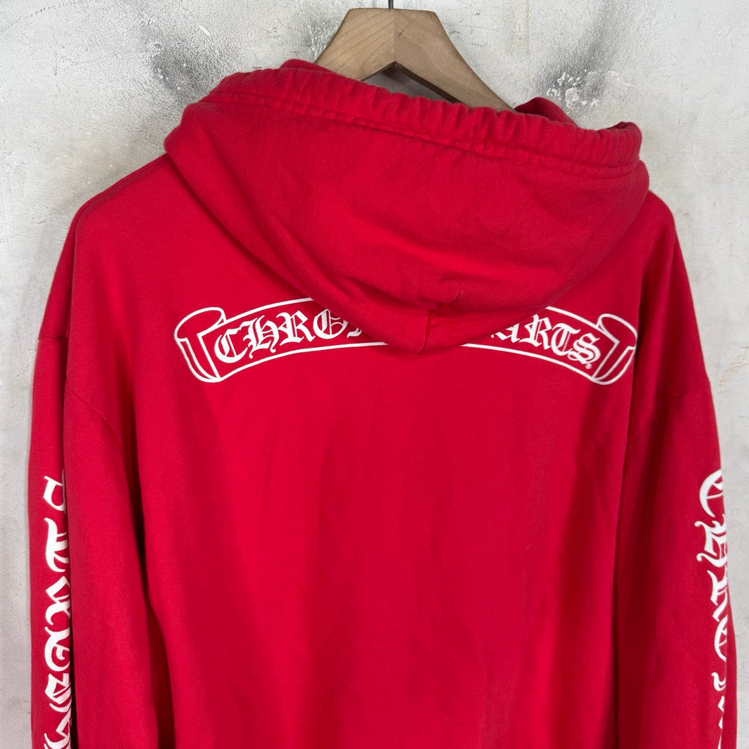 Chrome Hearts Red Scroll Hoodie