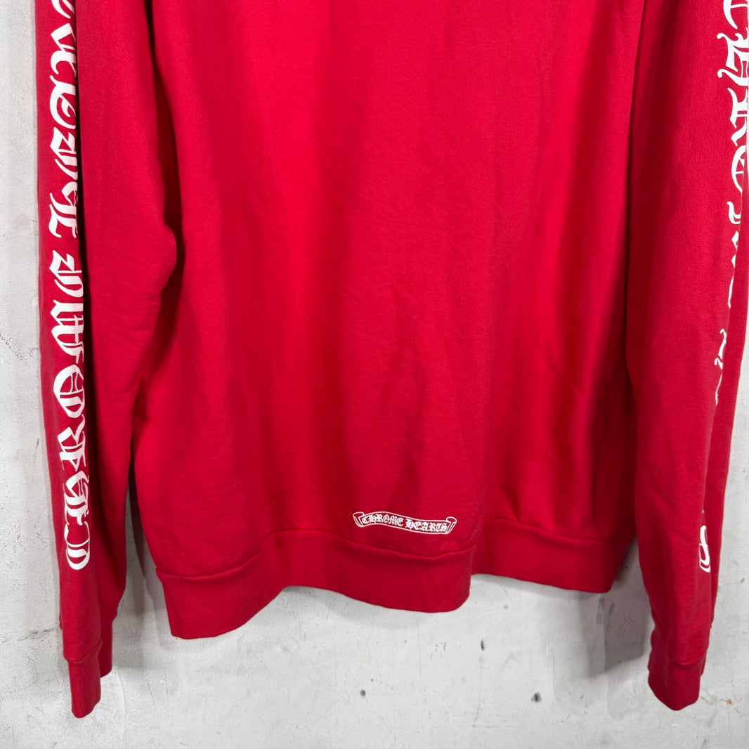 Chrome Hearts Red Scroll Hoodie