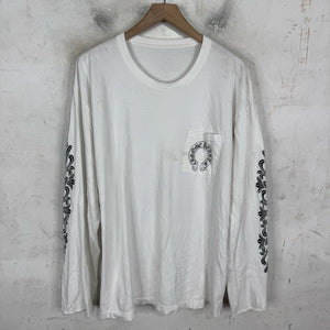 Chrome Hearts Horseshoe Floral Smoked L/S T-Shirt