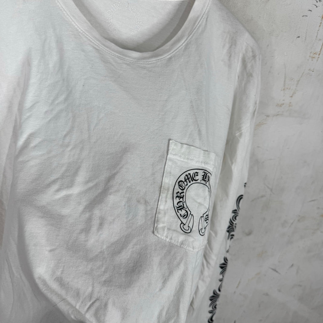 Chrome Hearts Horseshoe Floral Smoked L/S T-Shirt