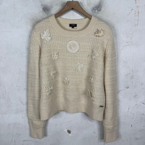 Chanel Floral Cashmere/Wool Sweater