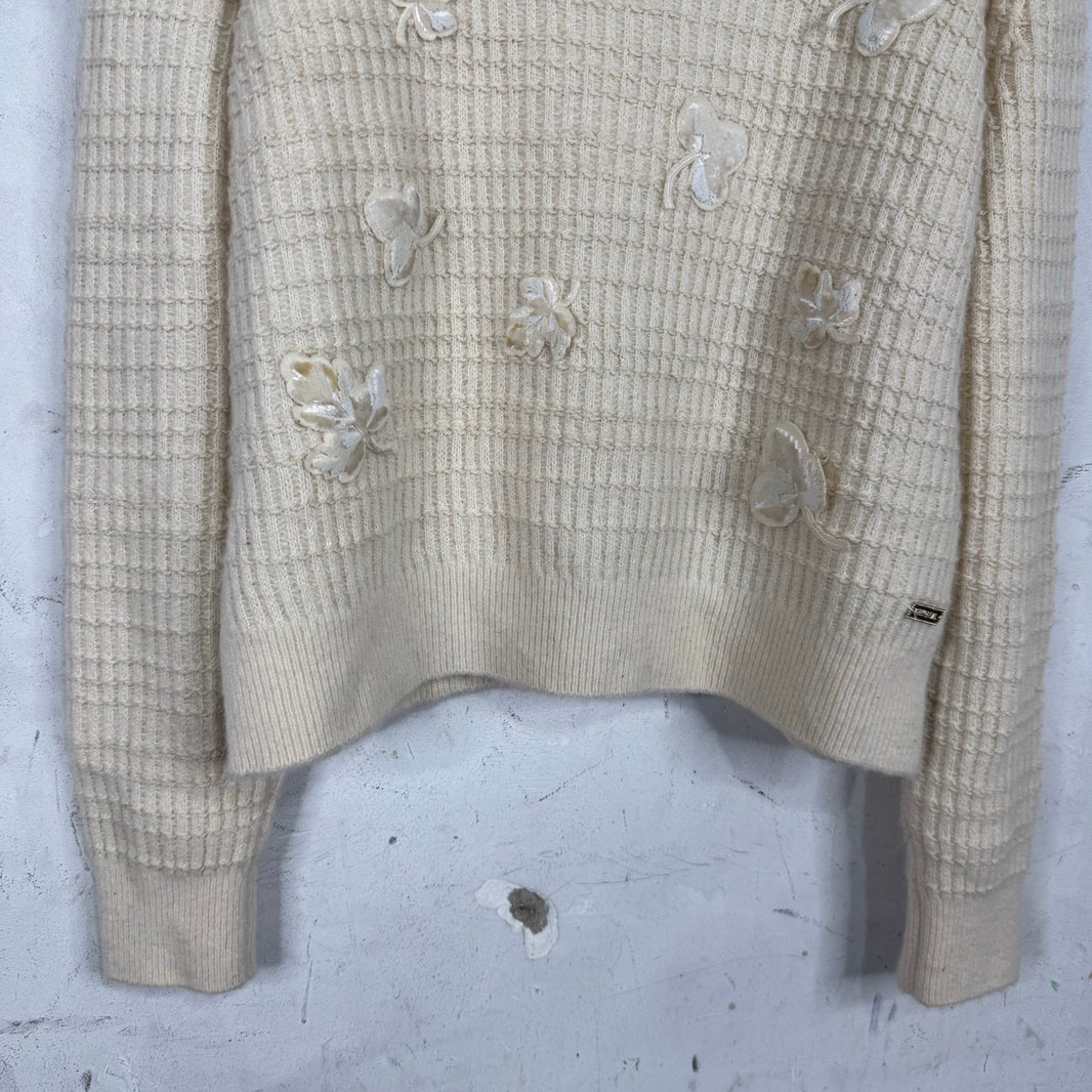 Chanel Floral Cashmere/Wool Sweater