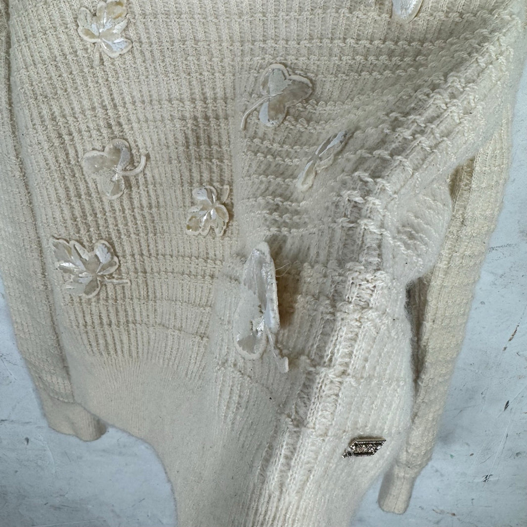 Chanel Floral Cashmere/Wool Sweater