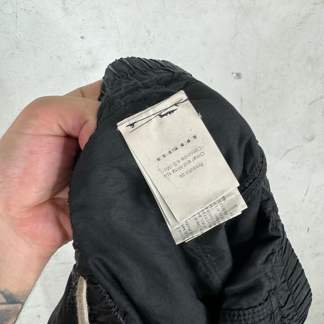 DRKSHDW Waxed Skirted Flap Pod Shorts