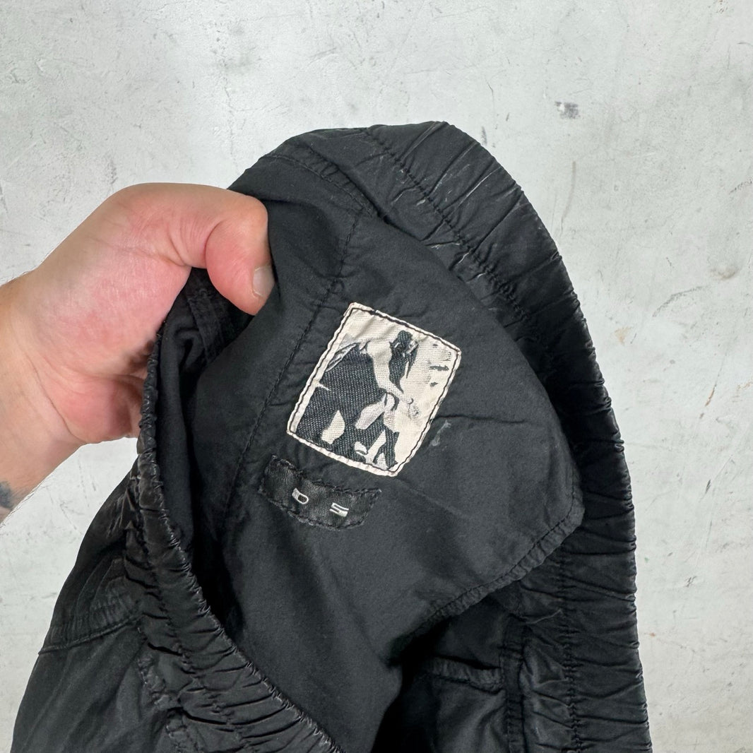 DRKSHDW Waxed Skirted Flap Pod Shorts