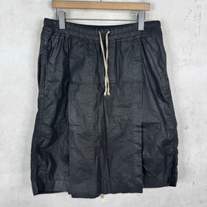 DRKSHDW Waxed Skirted Flap Pod Shorts