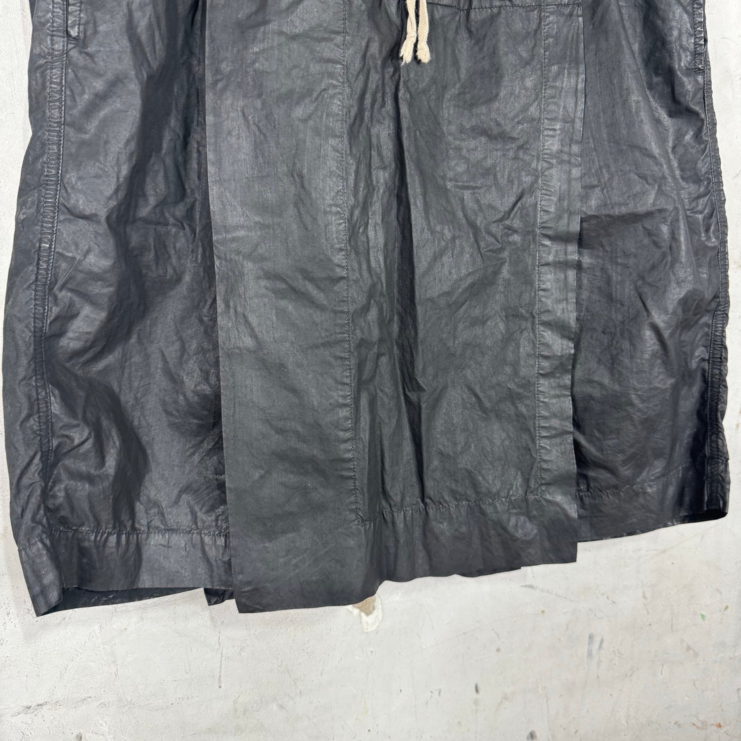 DRKSHDW Waxed Skirted Flap Pod Shorts