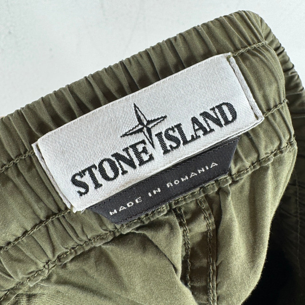 Stone Island Olive Nylon Cargo Pants