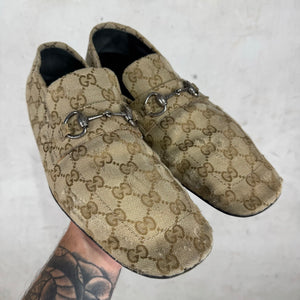 Gucci Monogram Distressed Ragazzo Mules