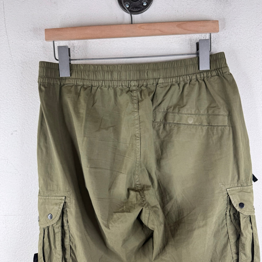 Stone Island Olive Nylon Cargo Pants