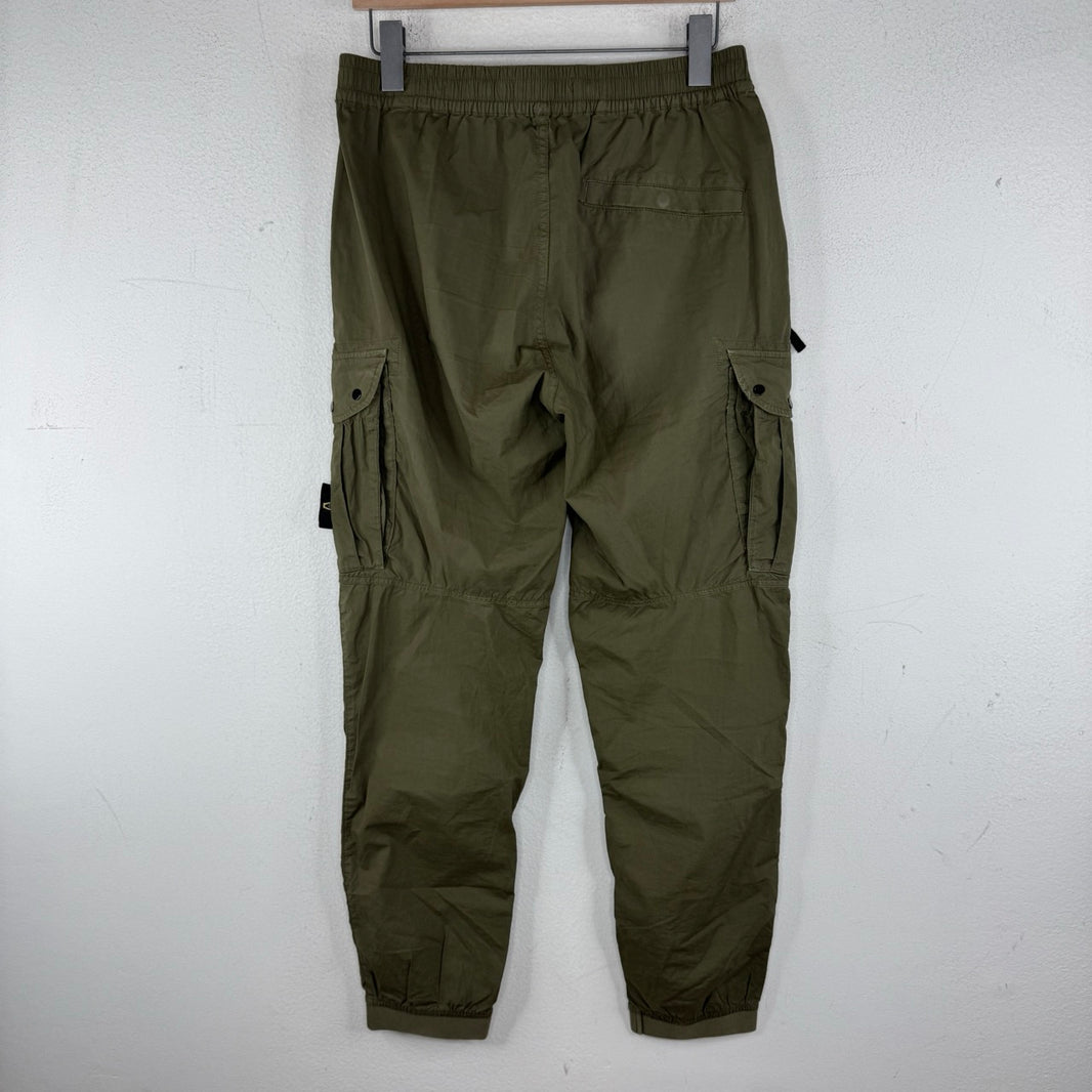 Stone Island Olive Nylon Cargo Pants
