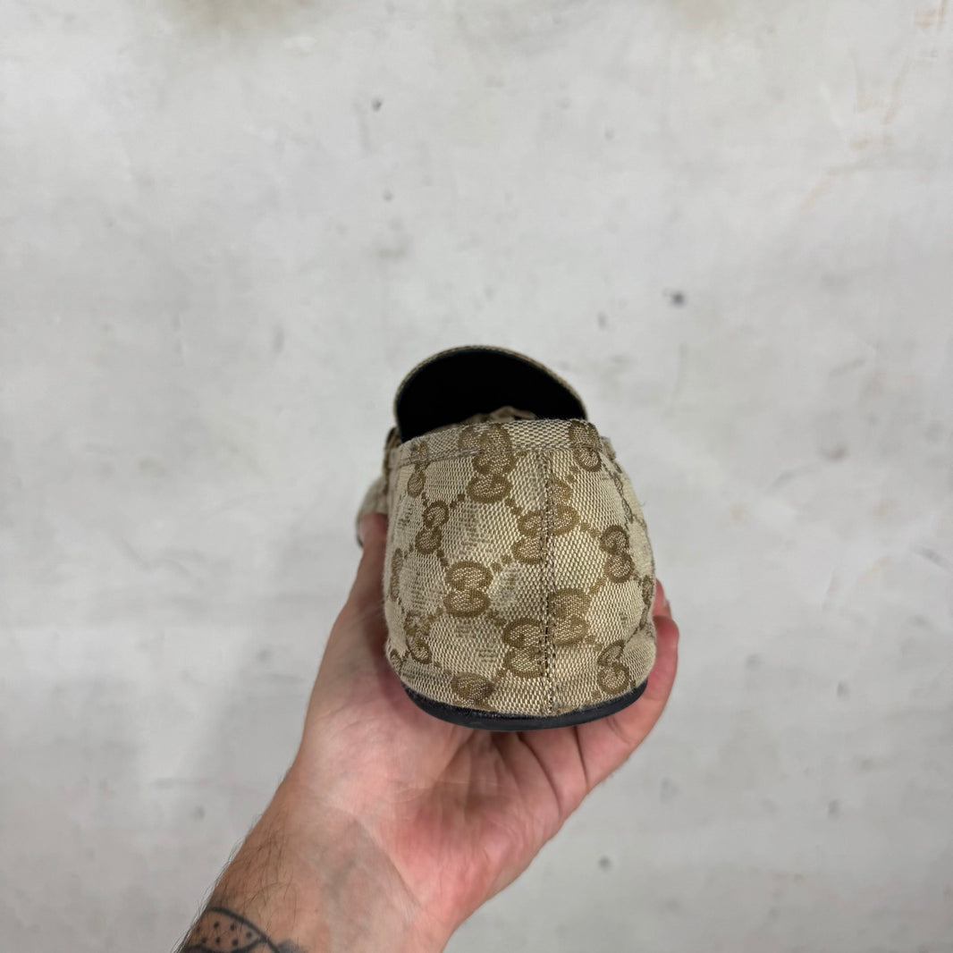 Gucci Monogram Distressed Ragazzo Mules