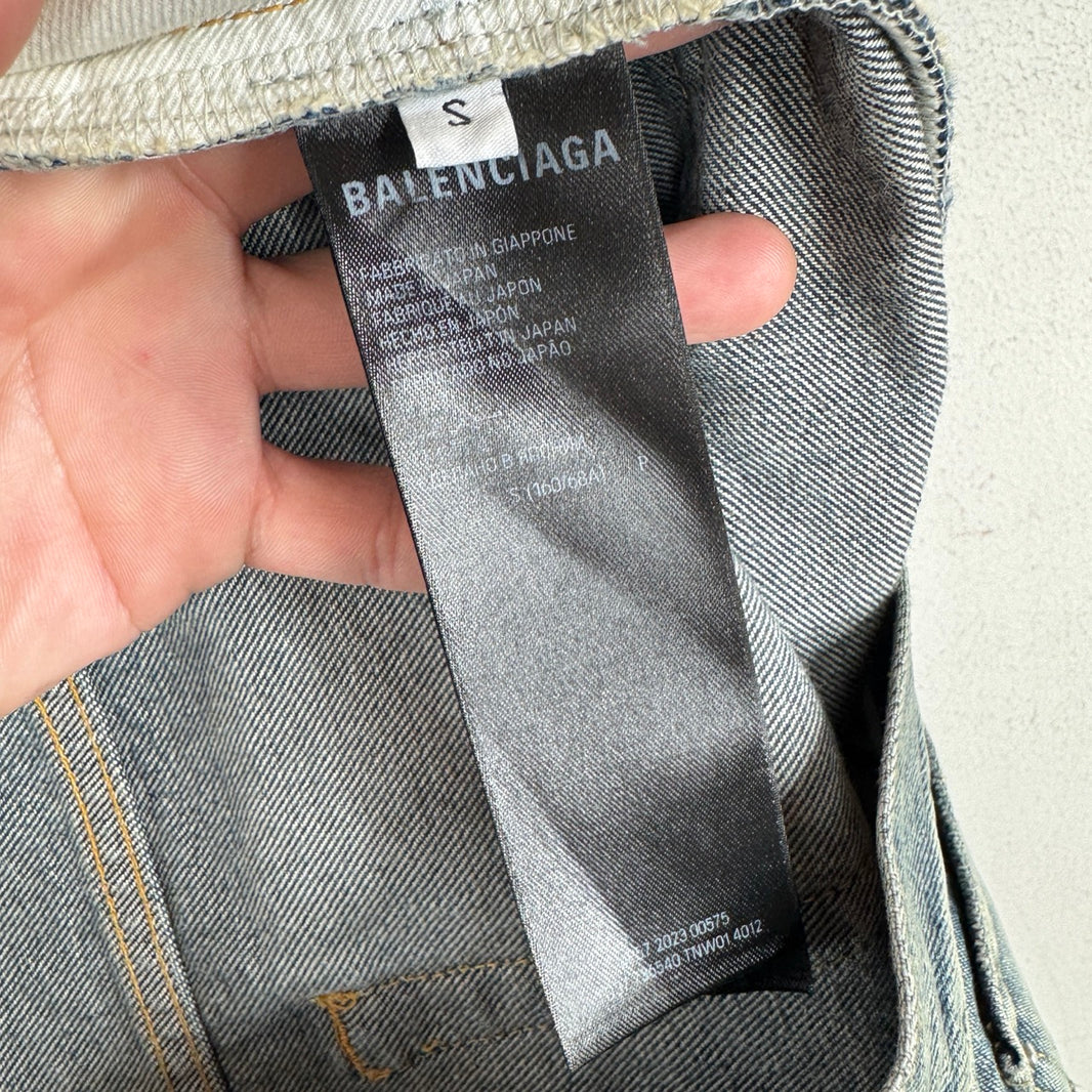 Balenciaga Blue Washed Loose Straight Jeans