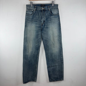Balenciaga Blue Washed Loose Straight Jeans