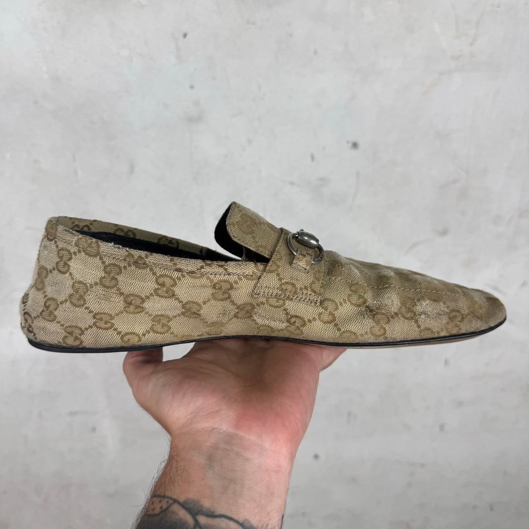 Gucci Monogram Distressed Ragazzo Mules