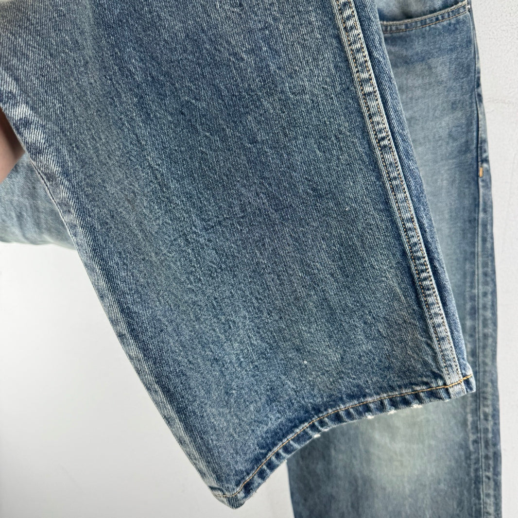 Balenciaga Blue Washed Loose Straight Jeans