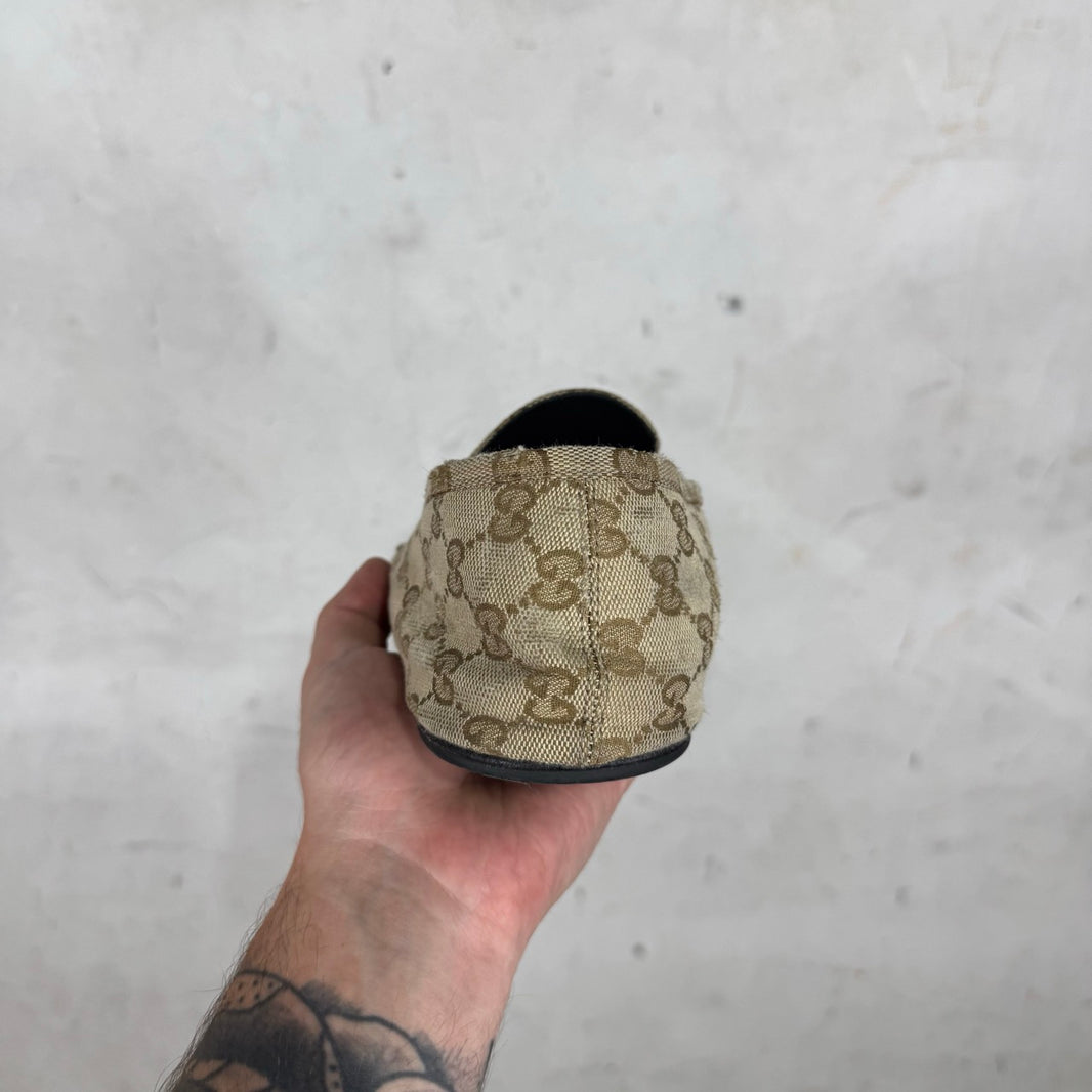 Gucci Monogram Distressed Ragazzo Mules