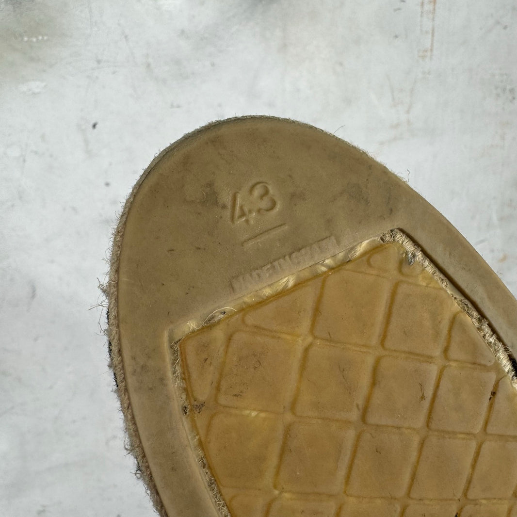 Chanel Logo Canvas Espadrille Flats