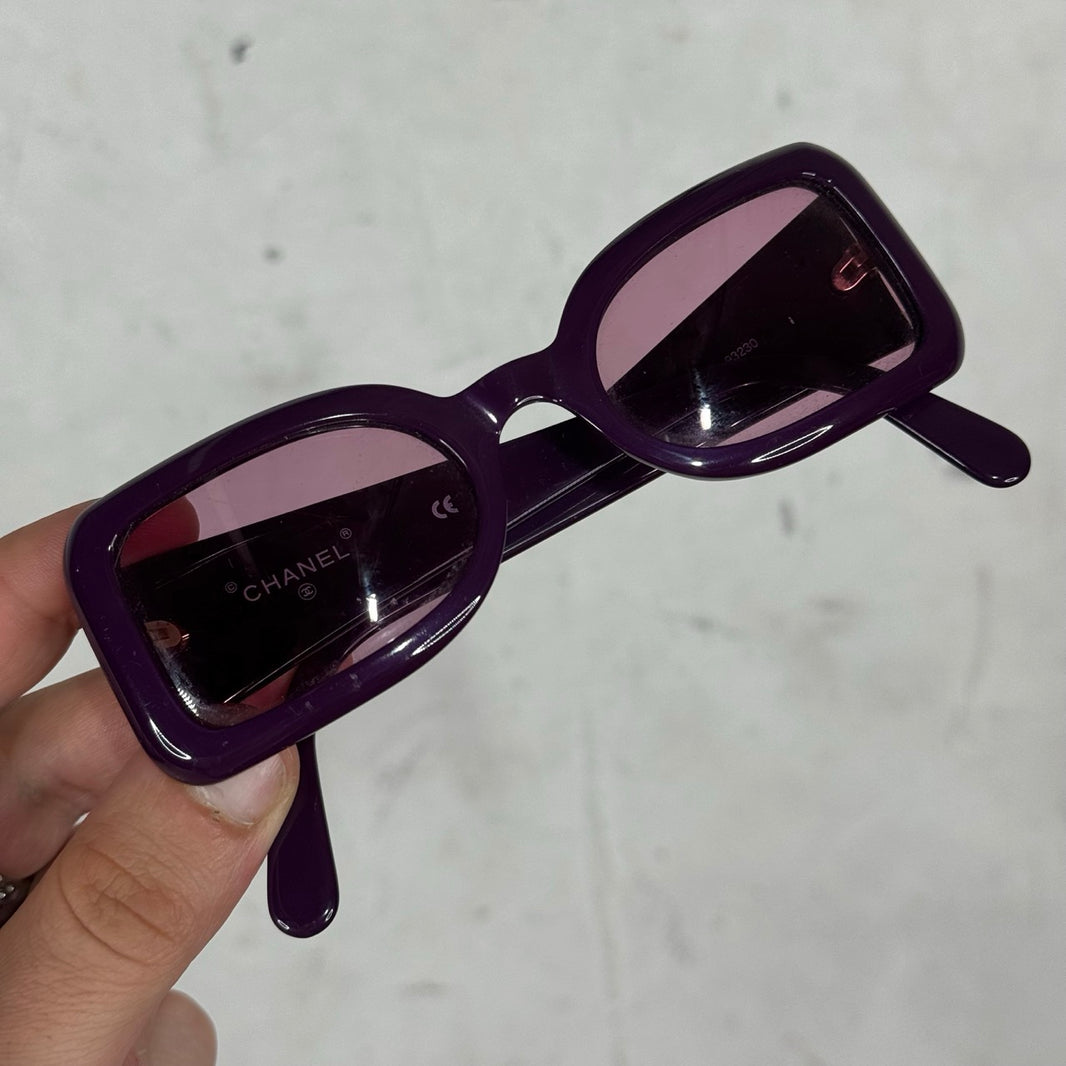Chanel Purple Logo Cateye Sunglasses