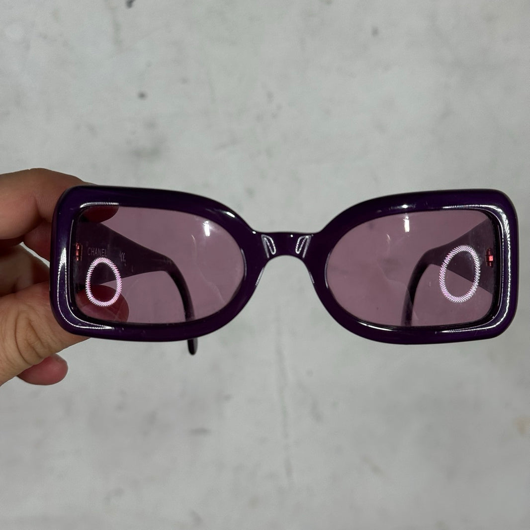 Chanel Purple Logo Cateye Sunglasses