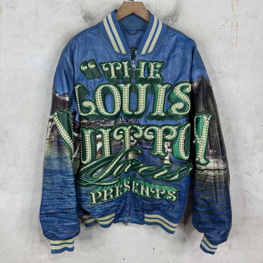 Louis Vuitton Leather Runway "Lovers Presents" Bomber Jacket