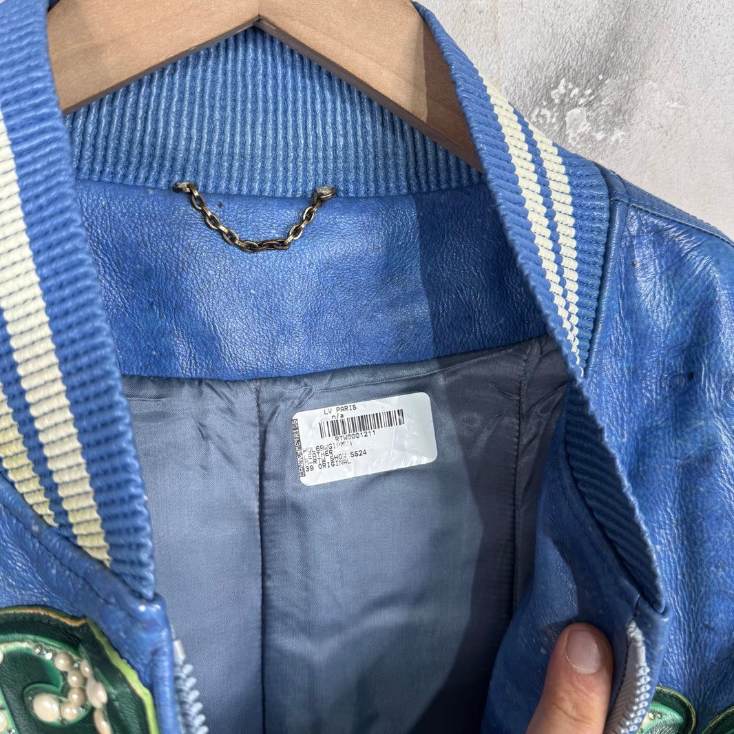 Louis Vuitton Leather Runway "Lovers Presents" Bomber Jacket