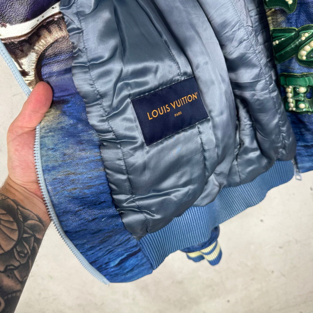 Louis Vuitton Leather Runway "Lovers Presents" Bomber Jacket