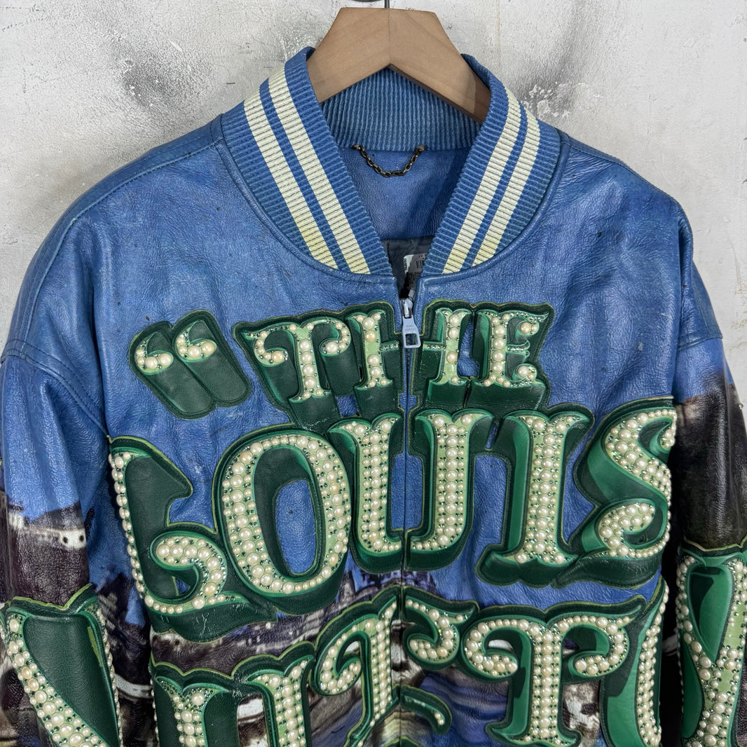 Louis Vuitton Leather Runway "Lovers Presents" Bomber Jacket