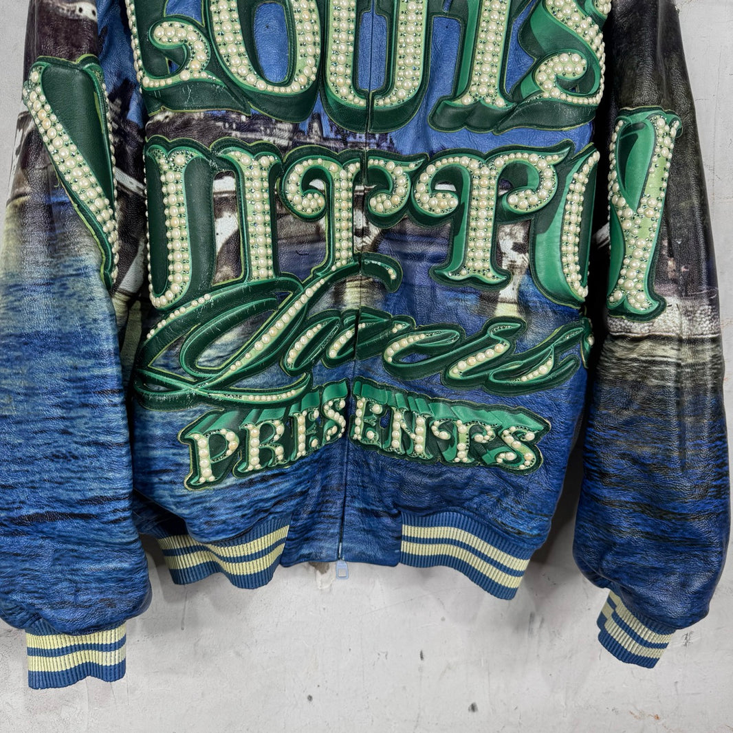 Louis Vuitton Leather Runway "Lovers Presents" Bomber Jacket