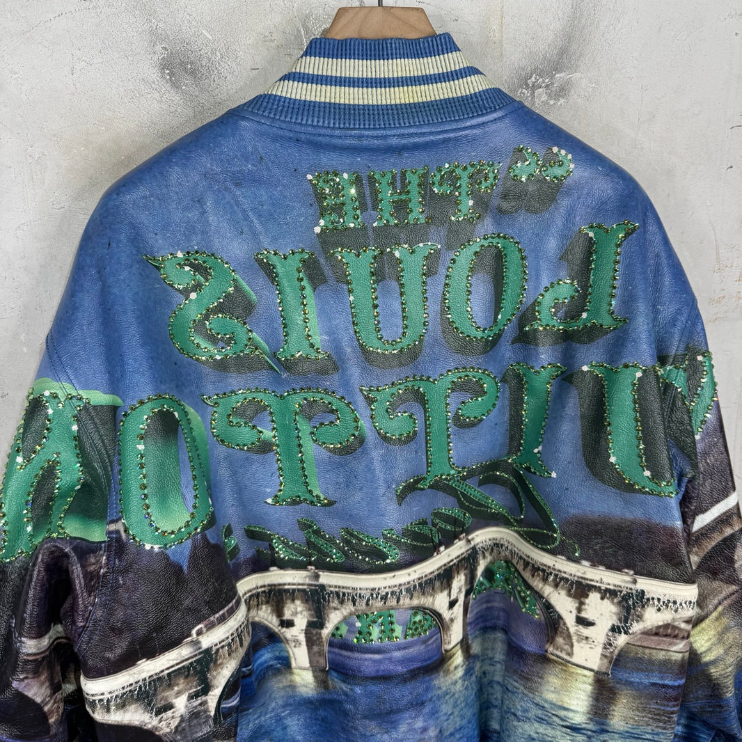 Louis Vuitton Leather Runway "Lovers Presents" Bomber Jacket