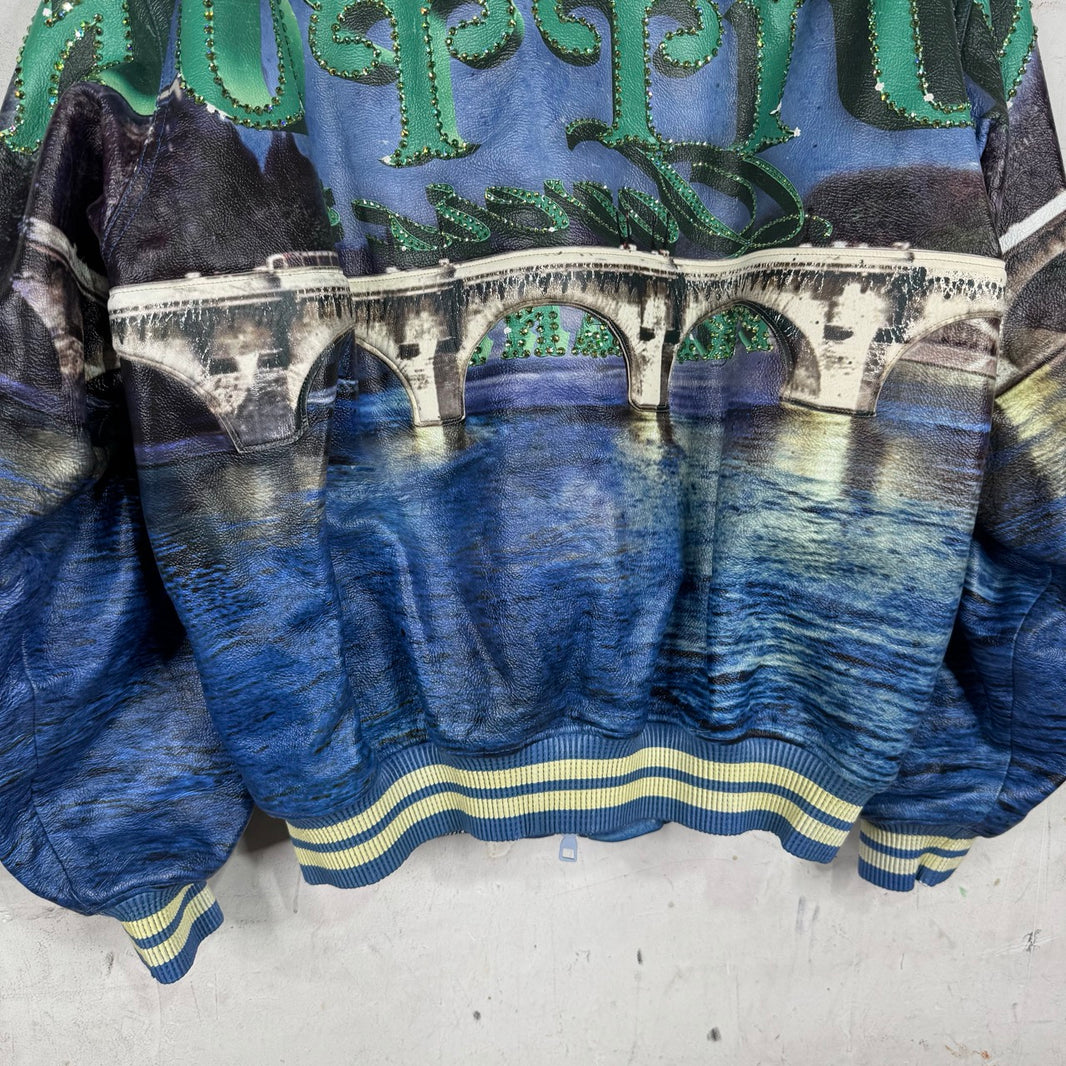 Louis Vuitton Leather Runway "Lovers Presents" Bomber Jacket