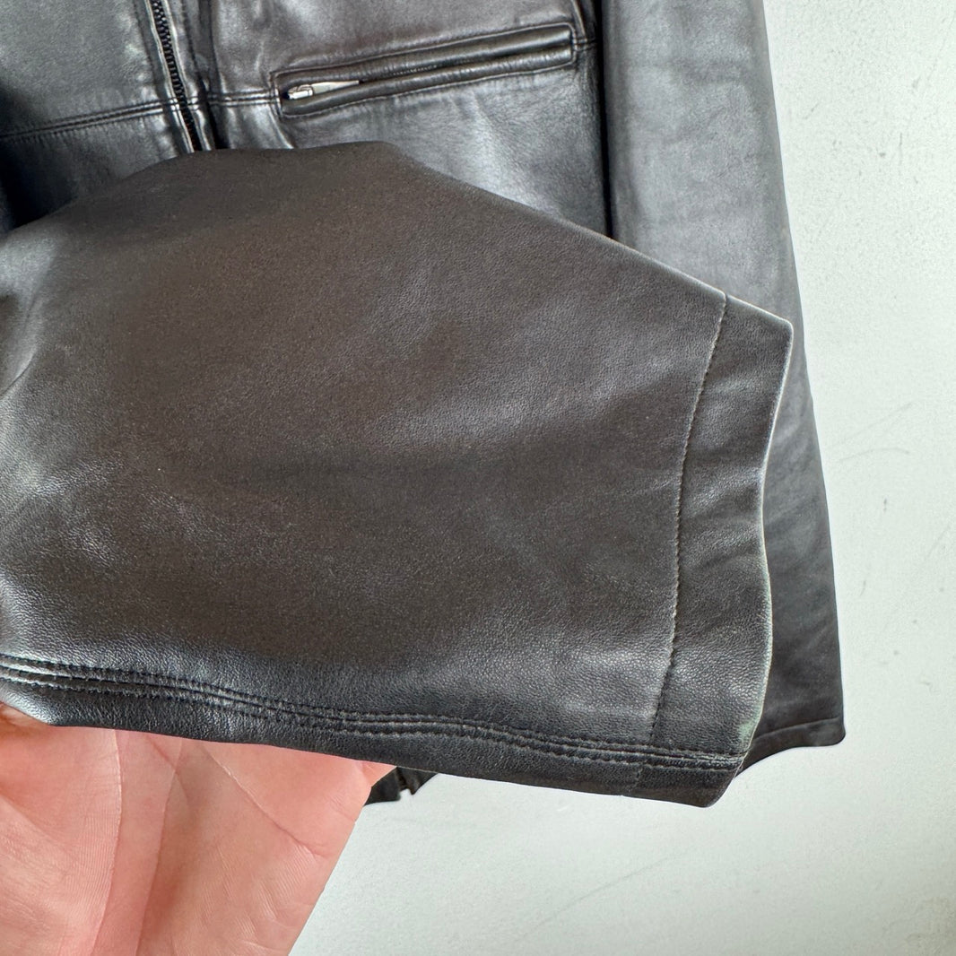Zegna Sport Leather Zip Jacket