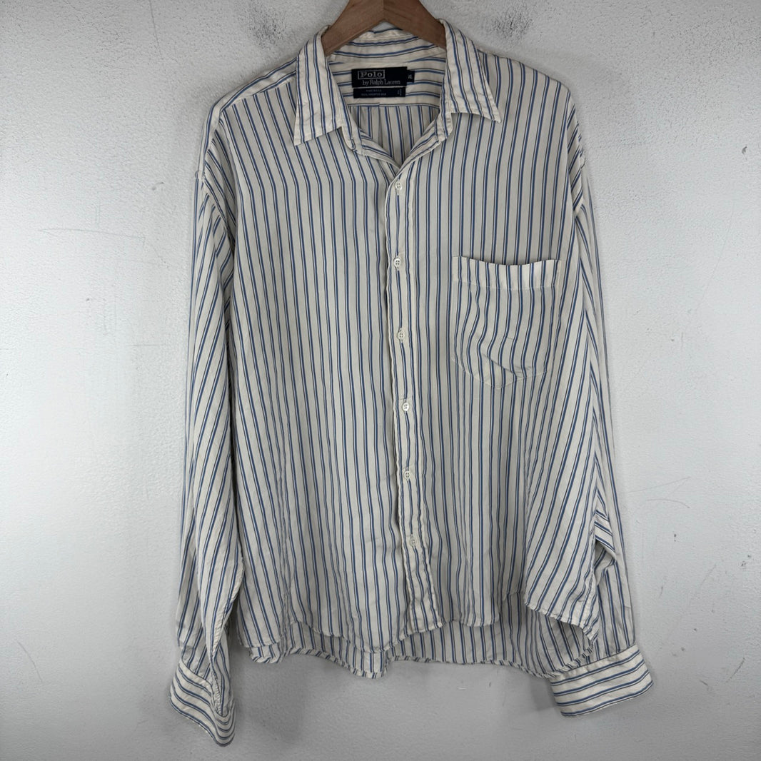 Polo Ralph Lauren Silk Striped LS Button Up Shirt