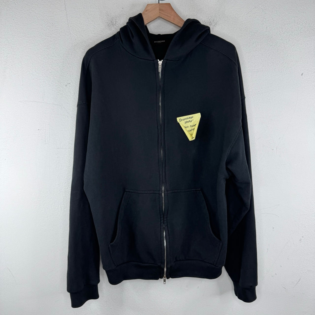 Balenciaga Sticky Note Zip Up Hoodie
