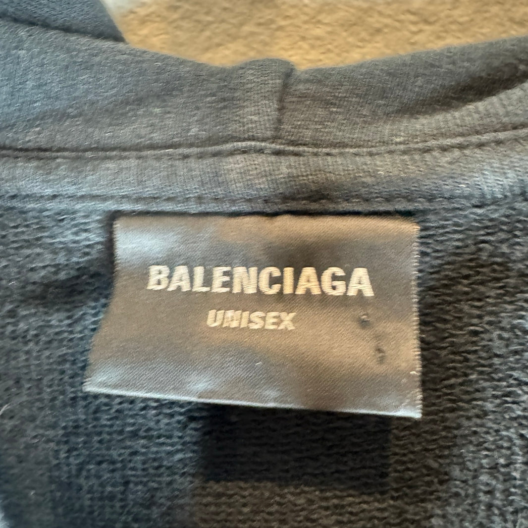 Balenciaga Sticky Note Zip Up Hoodie