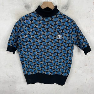 Prada Patterned Mockneck Fitted Top