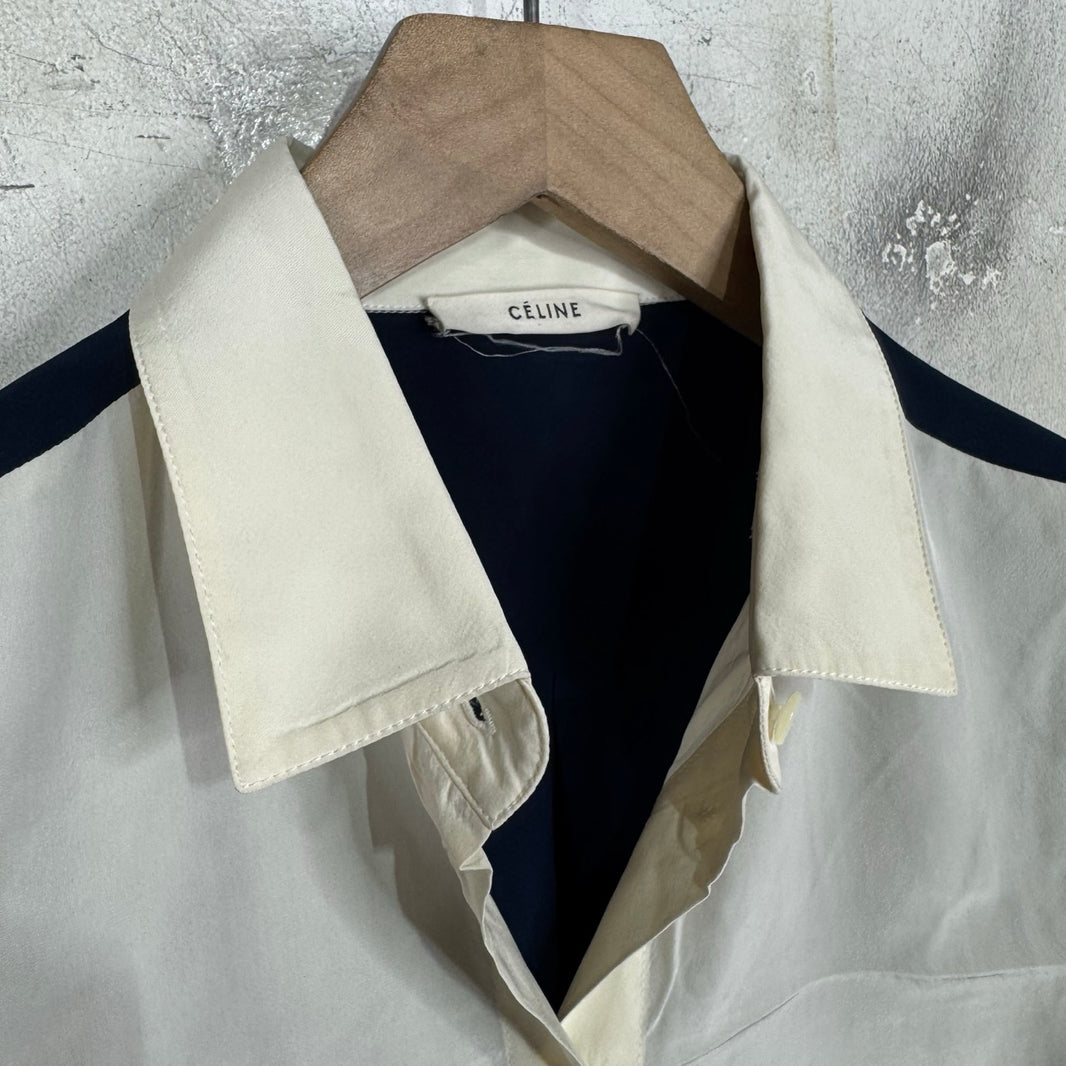 Celine Two Toned Silk Shirt