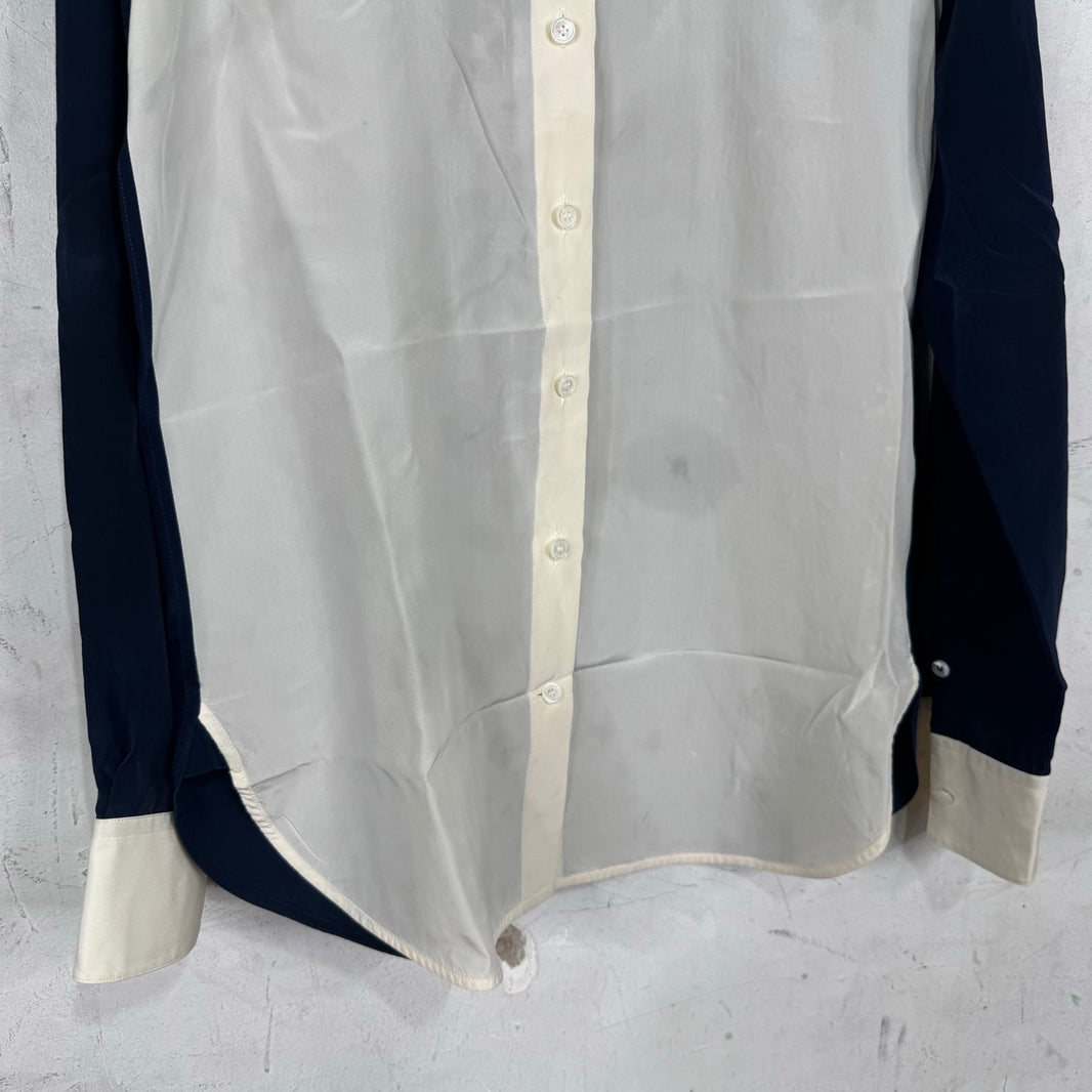 Celine Two Toned Silk Shirt
