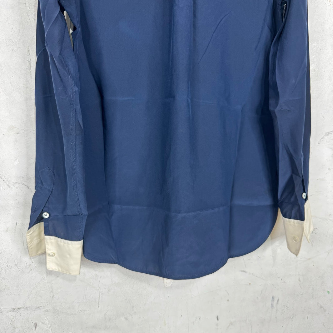 Celine Two Toned Silk Shirt