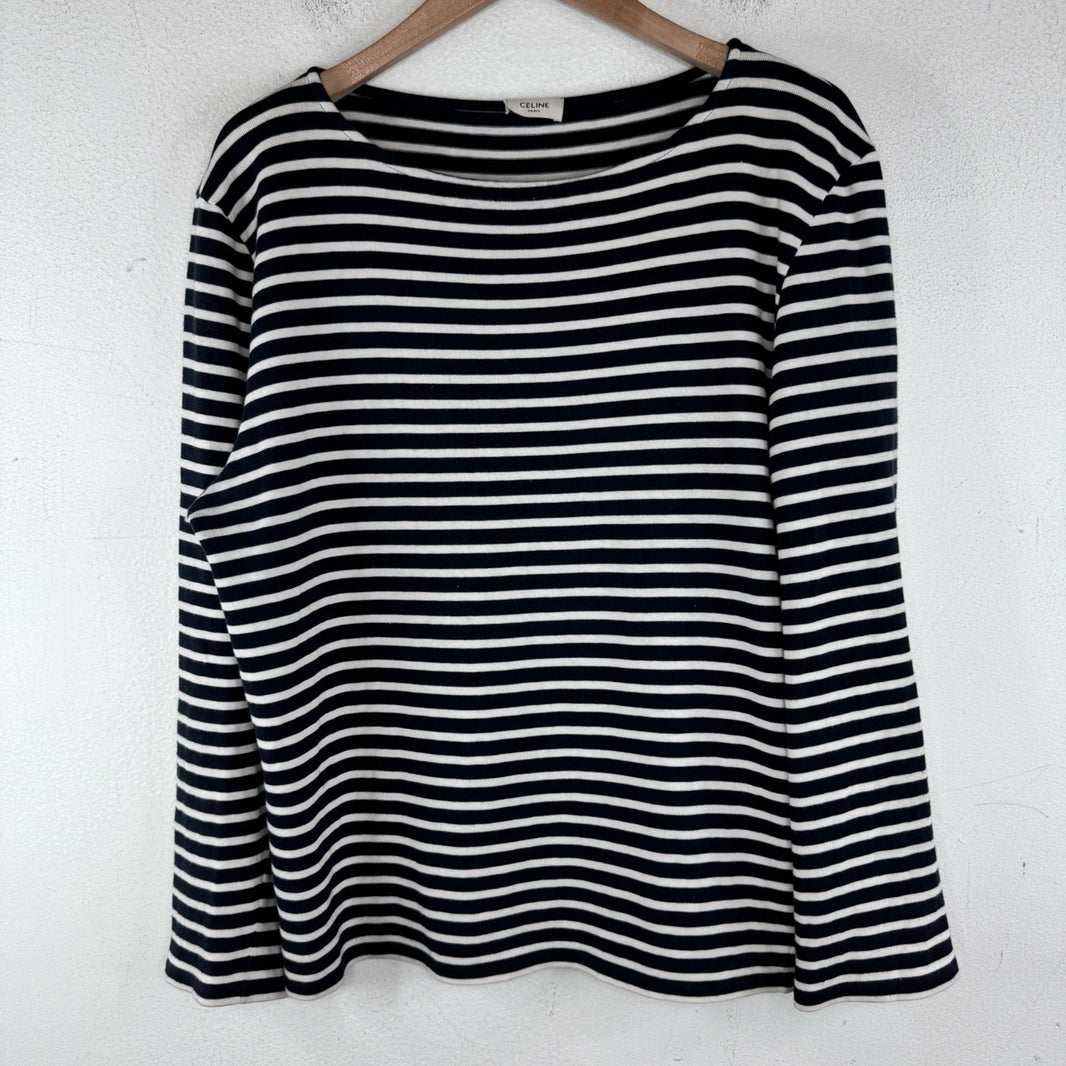 Celine Navy Striped LS Shirt