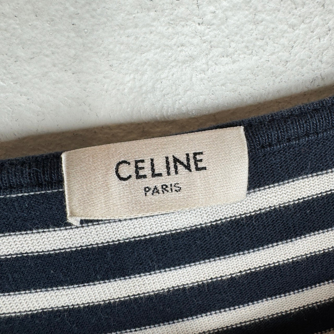 Celine Navy Striped LS Shirt