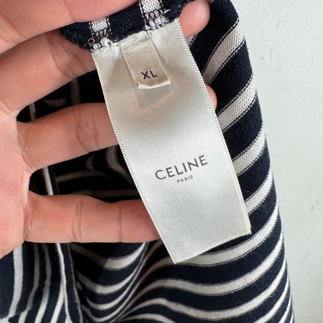 Celine Navy Striped LS Shirt